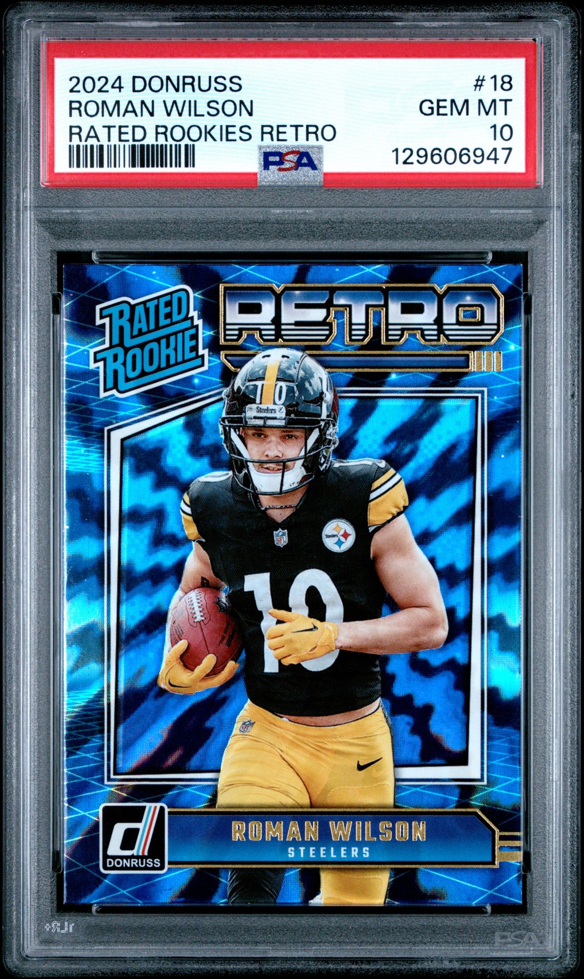 2024 Panini Donruss Rated Rookies Retro Roman Wilson #18 Gem Mt 10 front