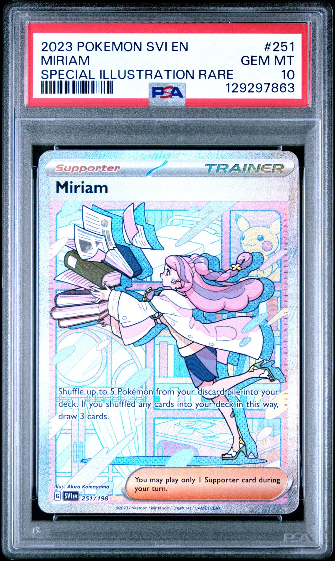 2023 Pokemon Svi En-Scarlet & Violet Miriam #251 (Special Illustration Rare) Gem Mt 10 front