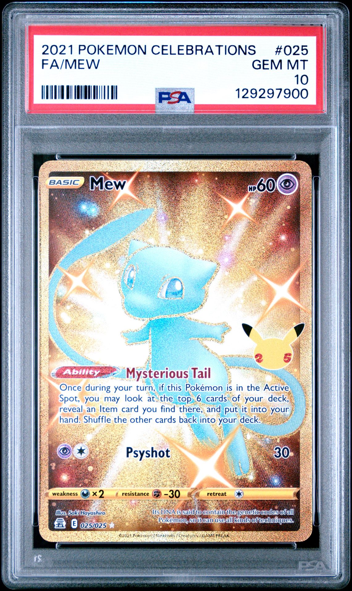 2021 Pokemon Celebrations Fa/Mew #025 Gem Mt 10 front