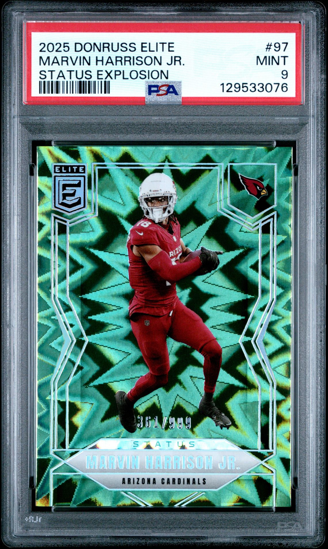 2025 Panini Donruss Elite Marvin Harrison Jr. #97 (Status Explosion) Mint 9 front