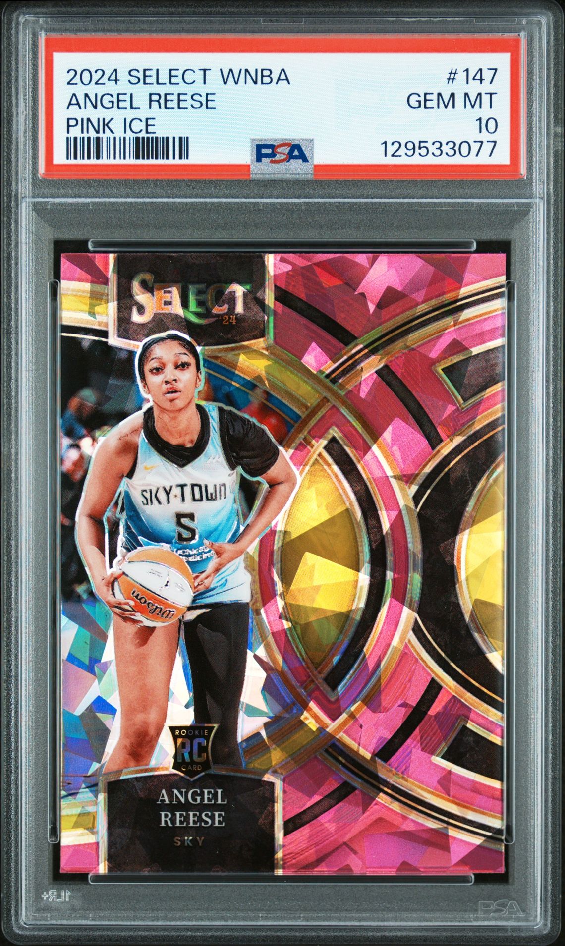 2024 Panini Select Wnba Angel Reese #147 (Pink Ice) Gem Mt 10 front