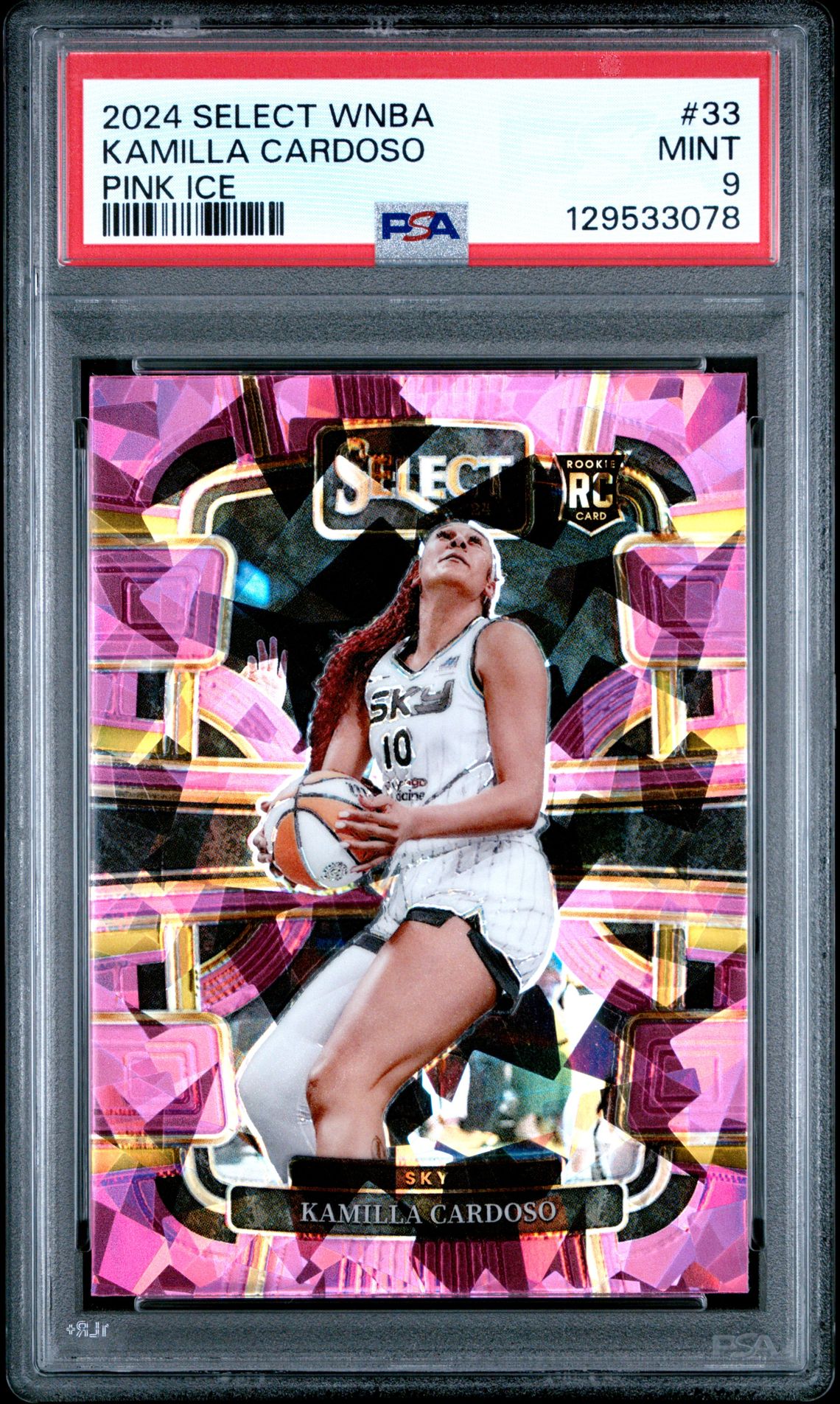 2024 Panini Select Wnba Kamilla Cardoso #33 (Pink Ice) Mint 9 front