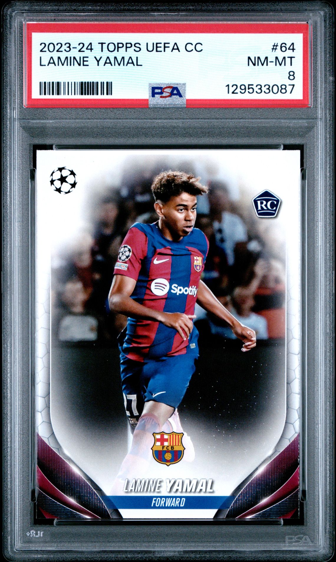 2023-24 Topps Uefa Club Competitions Lamine Yamal #64 Nm-Mt 8 front