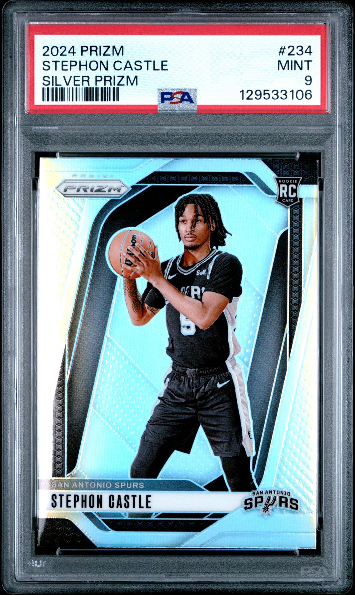2024 Panini Prizm Stephon Castle #234 (Silver Prizm) Mint 9 front