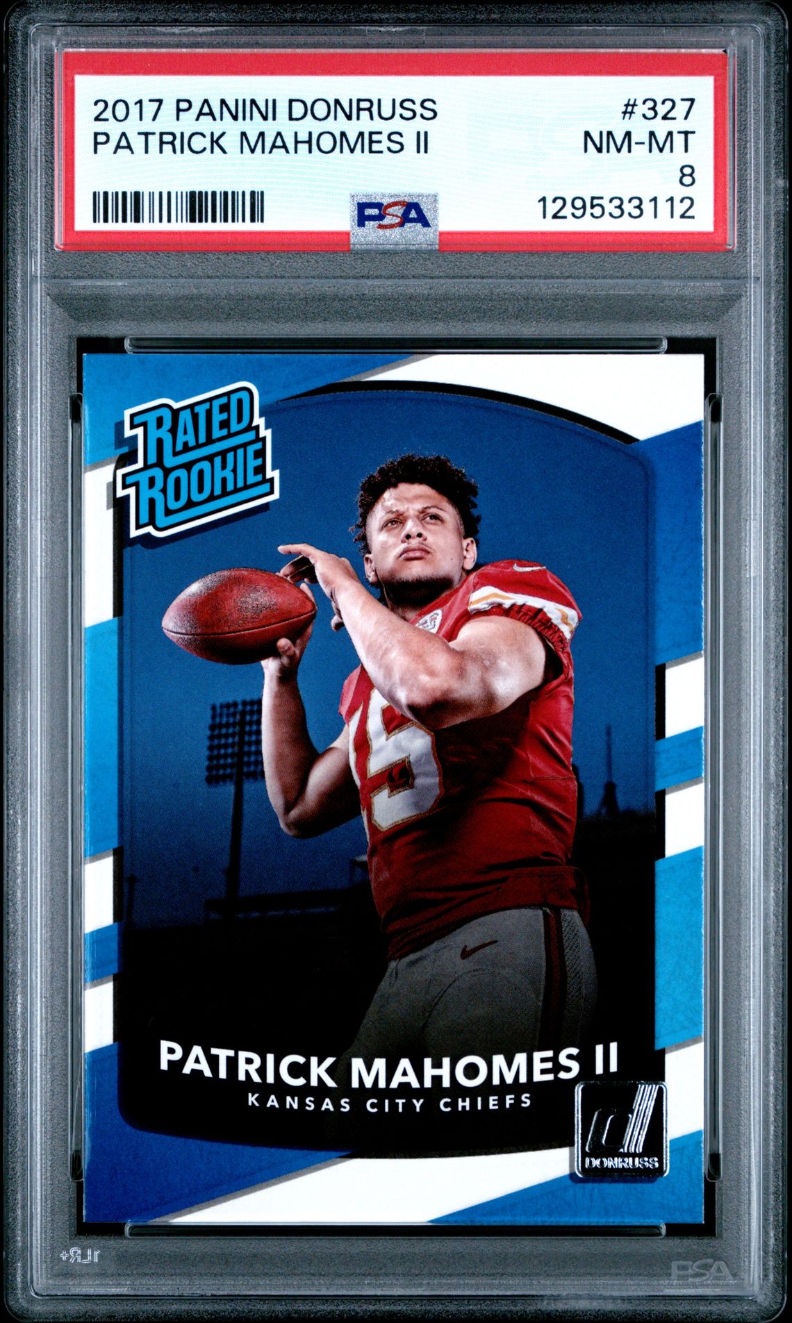 2017 Panini Donruss Patrick Mahomes Ii #327 Nm-Mt 8 front