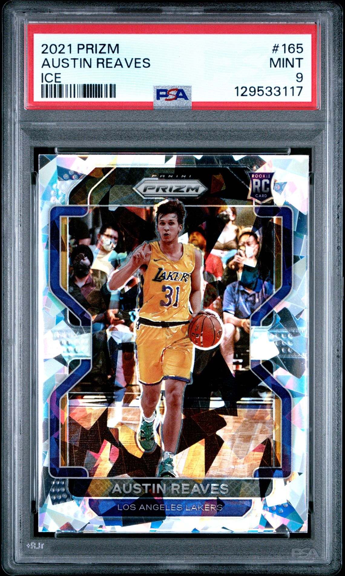 2021 Panini Prizm Austin Reaves #165 (Ice) Mint 9 front