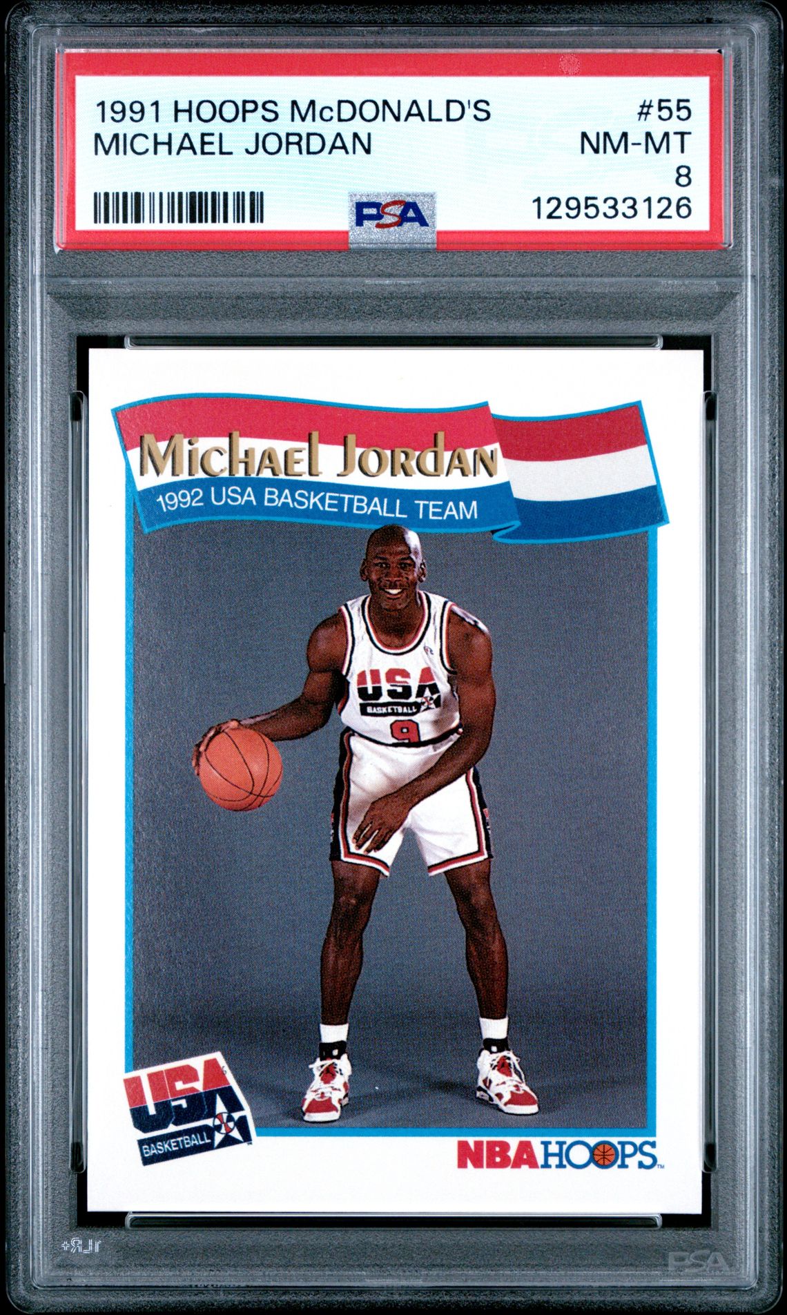1991 Hoops Mcdonald's Michael Jordan #55 Nm-Mt 8 front