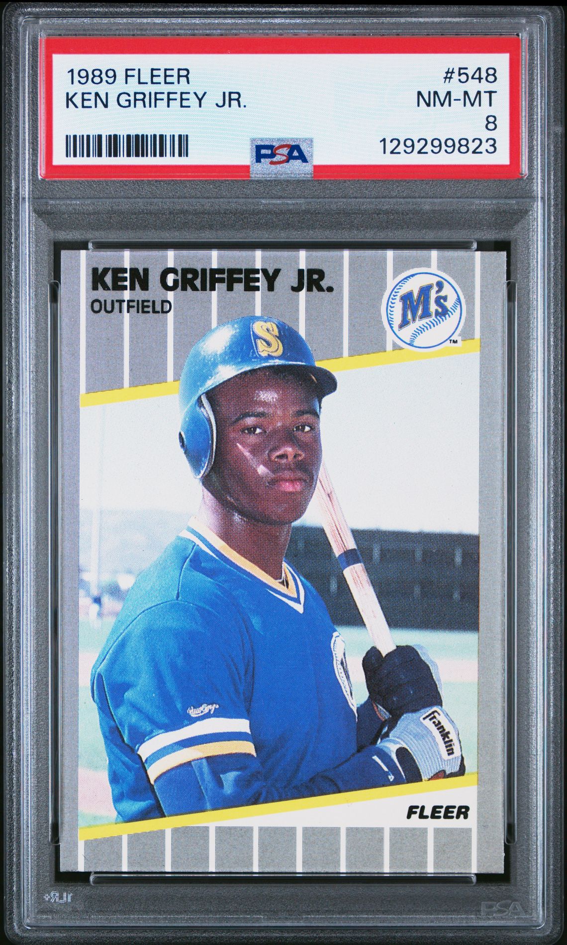 1989 Fleer Ken Griffey Jr. #548 Nm-Mt 8 front