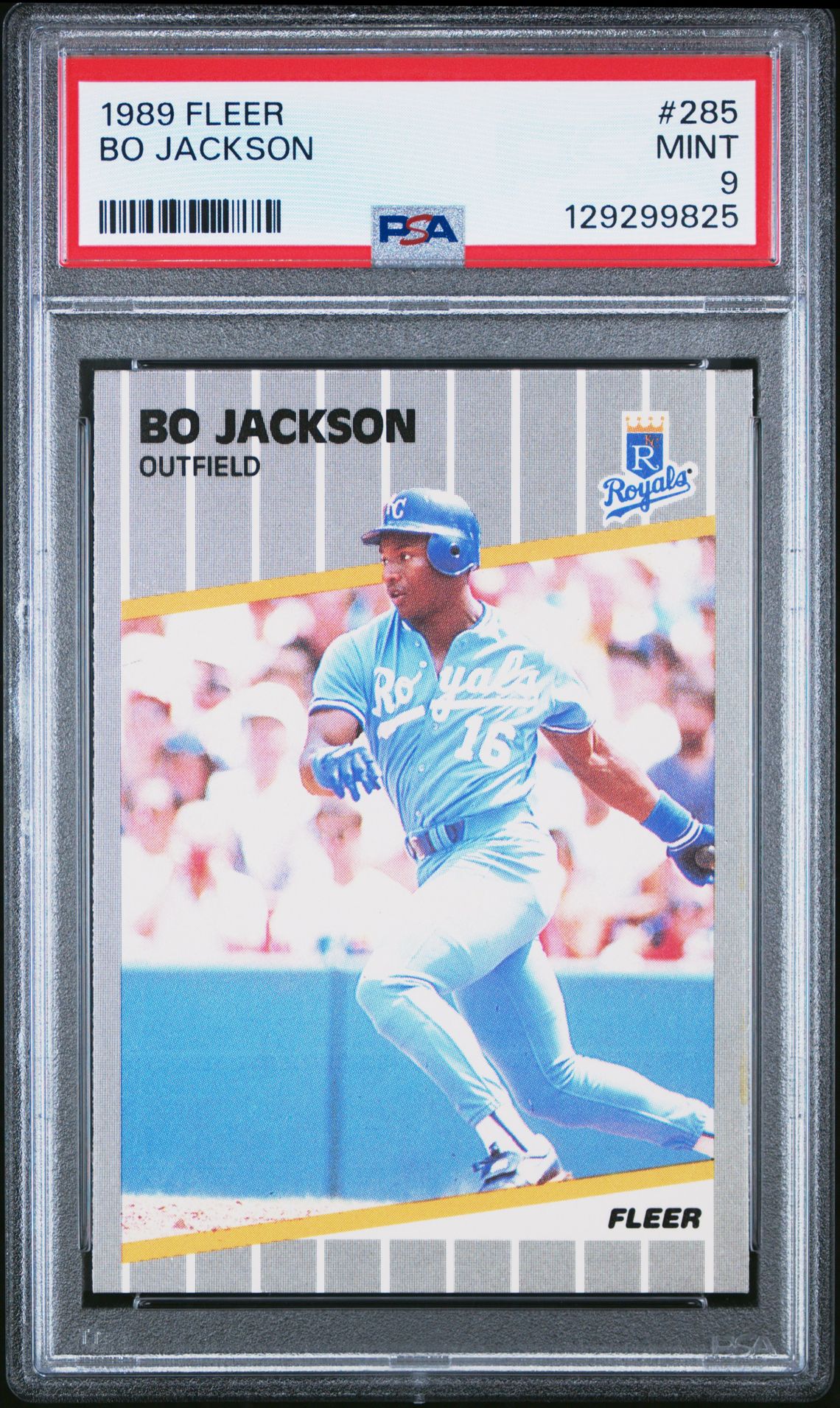 1989 Fleer Bo Jackson #285 Mint 9 front