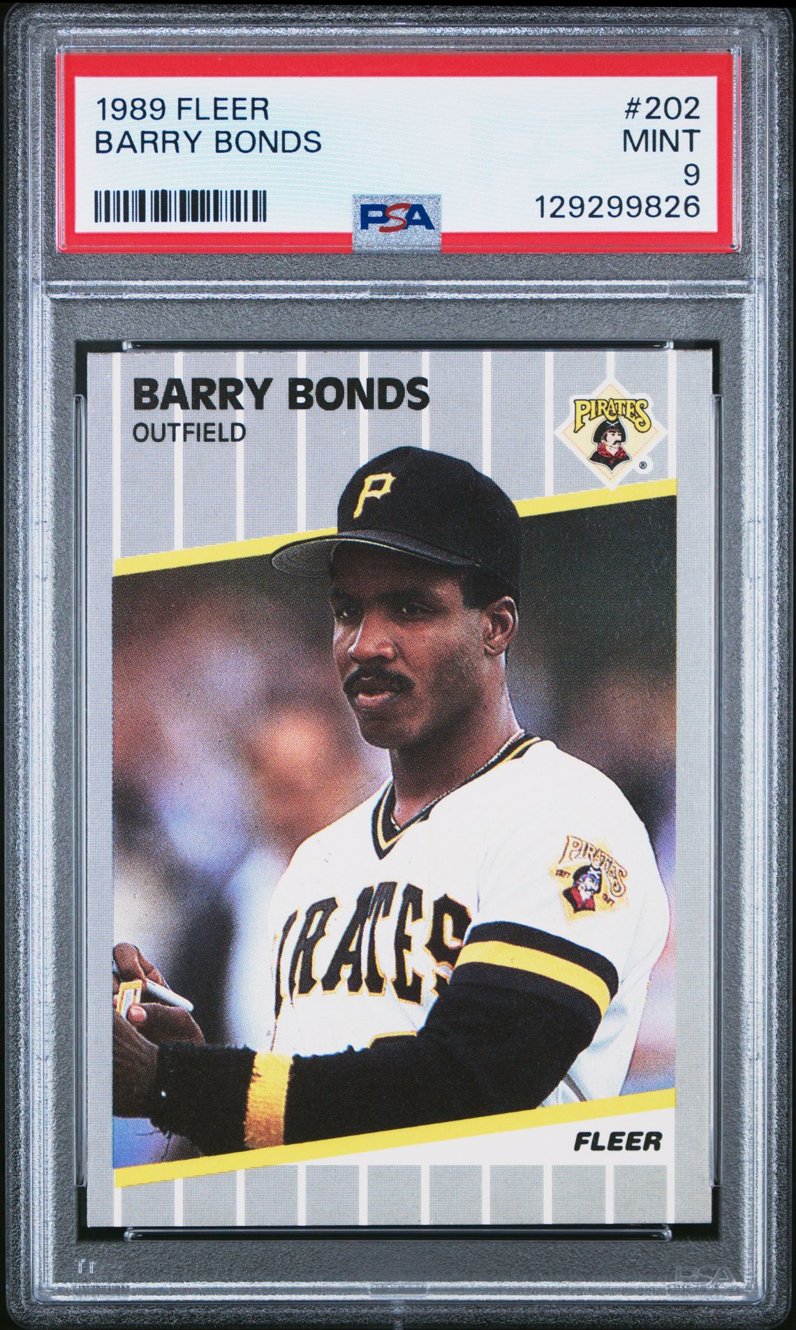 1989 Fleer Barry Bonds #202 Mint 9 front