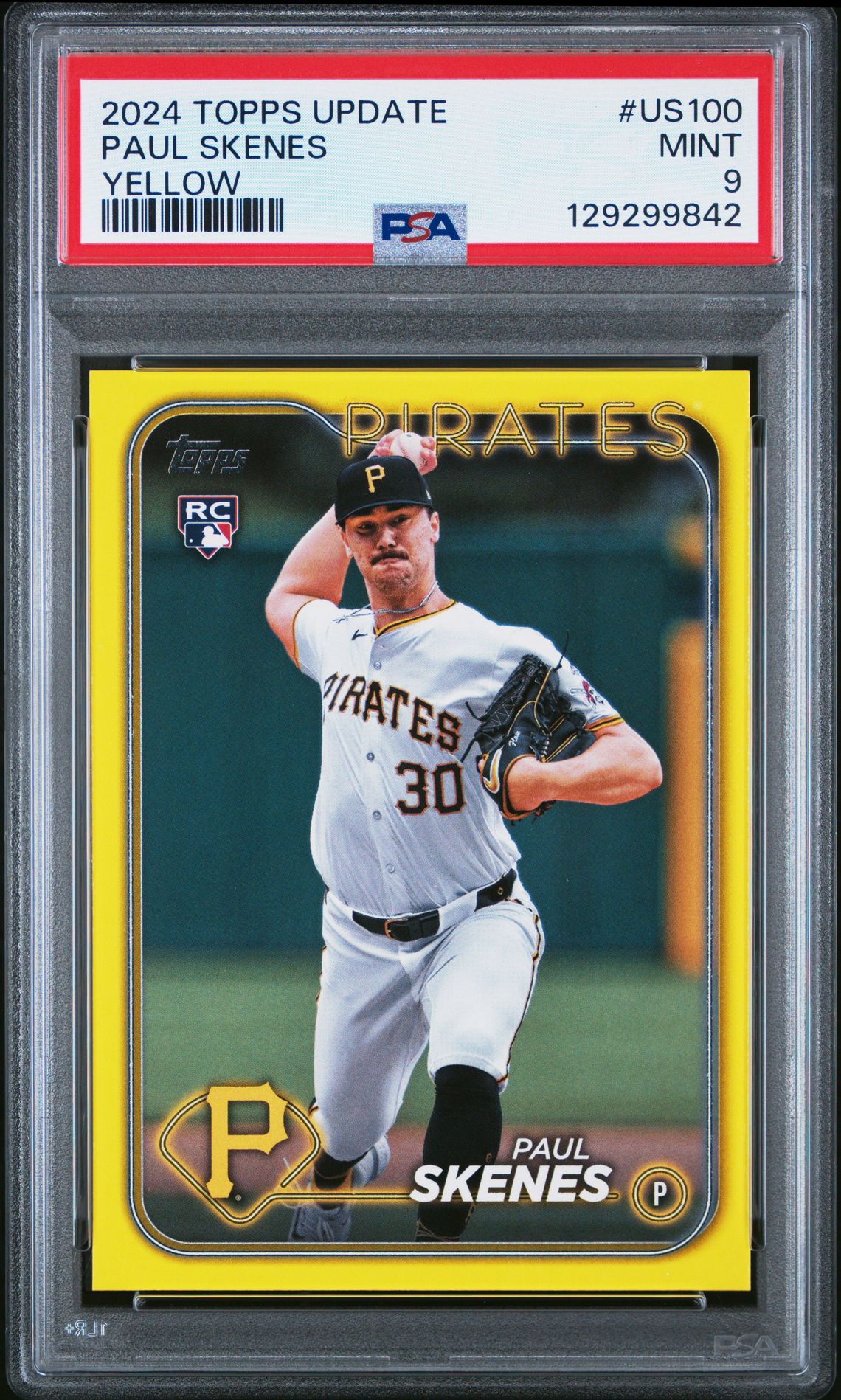 2024 Topps Update Paul Skenes #Us100 (Yellow) Mint 9 front