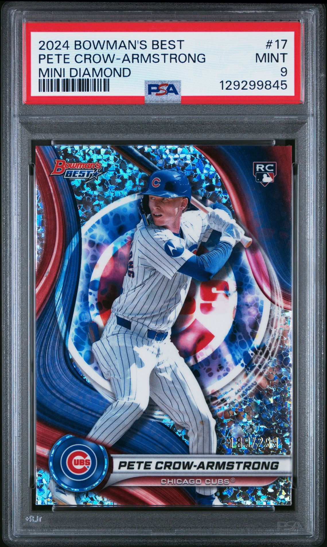 2024 Bowman's Best Pete Crow-Armstrong #17 (Mini Diamond) Mint 9 front