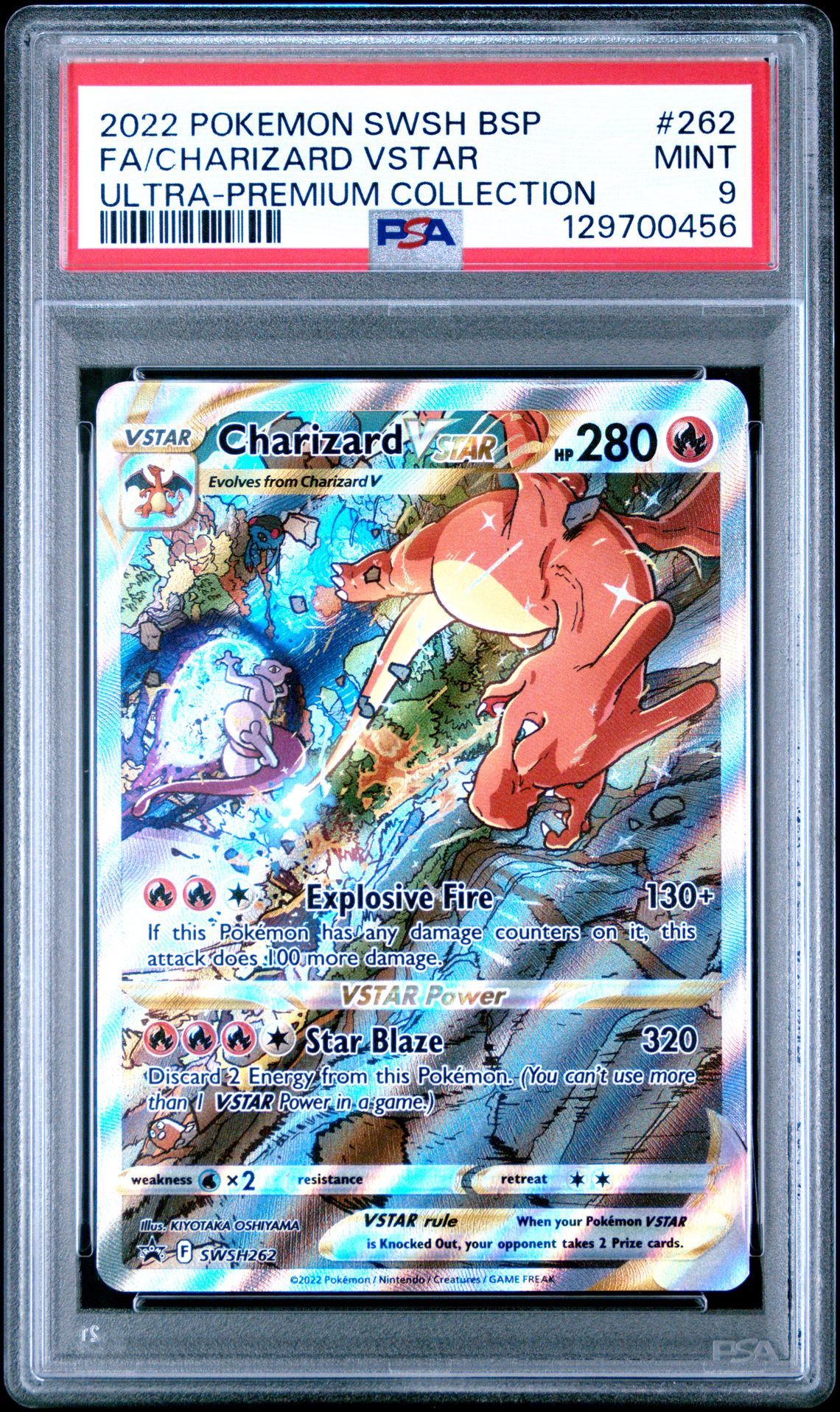 2022 Pokemon Swsh Black Star Promo Fa/Charizard Vstar #262 (Ultra-Premium Collection) Mint 9 front