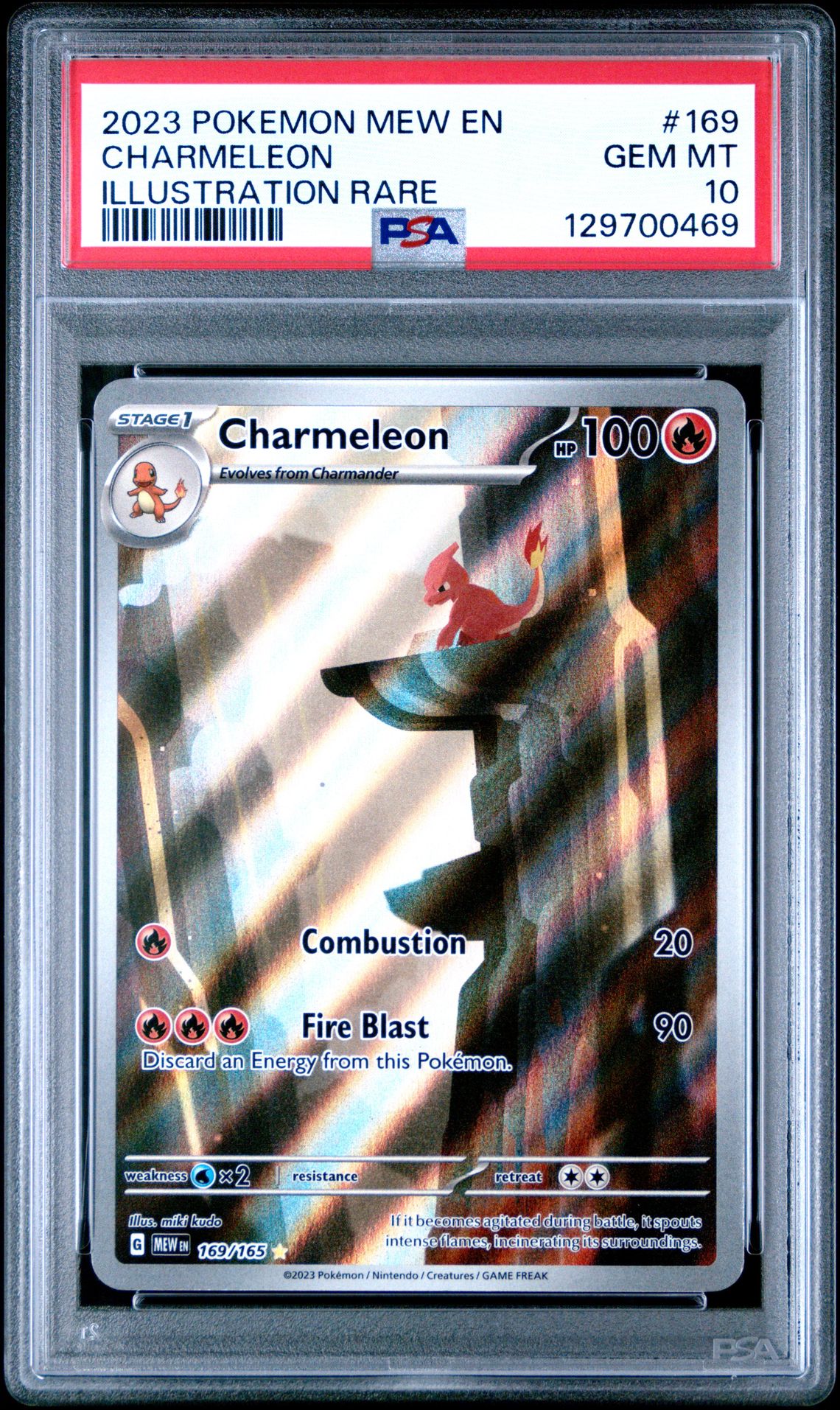 2023 Pokemon Mew En-151 Charmeleon #169 (Illustration Rare) Gem Mt 10 front