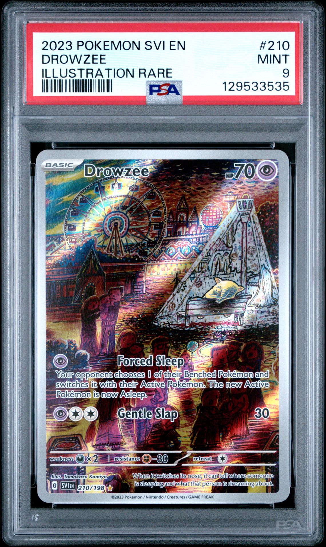 2023 Pokemon Svi En-Scarlet & Violet Drowzee #210 (Illustration Rare) Mint 9 front