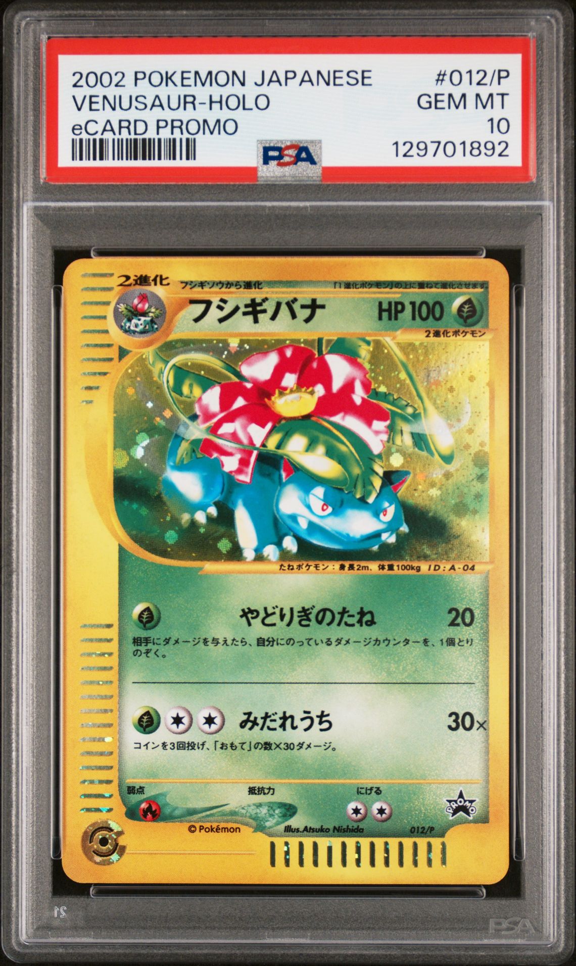 2002 Pokemon POKEMON JAPANESE ECARD PROMO #012/P Venusaur-Holo front