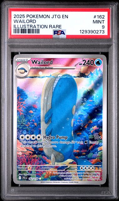 Pokemon Journey Together Illustration Rare #162 Wailord front