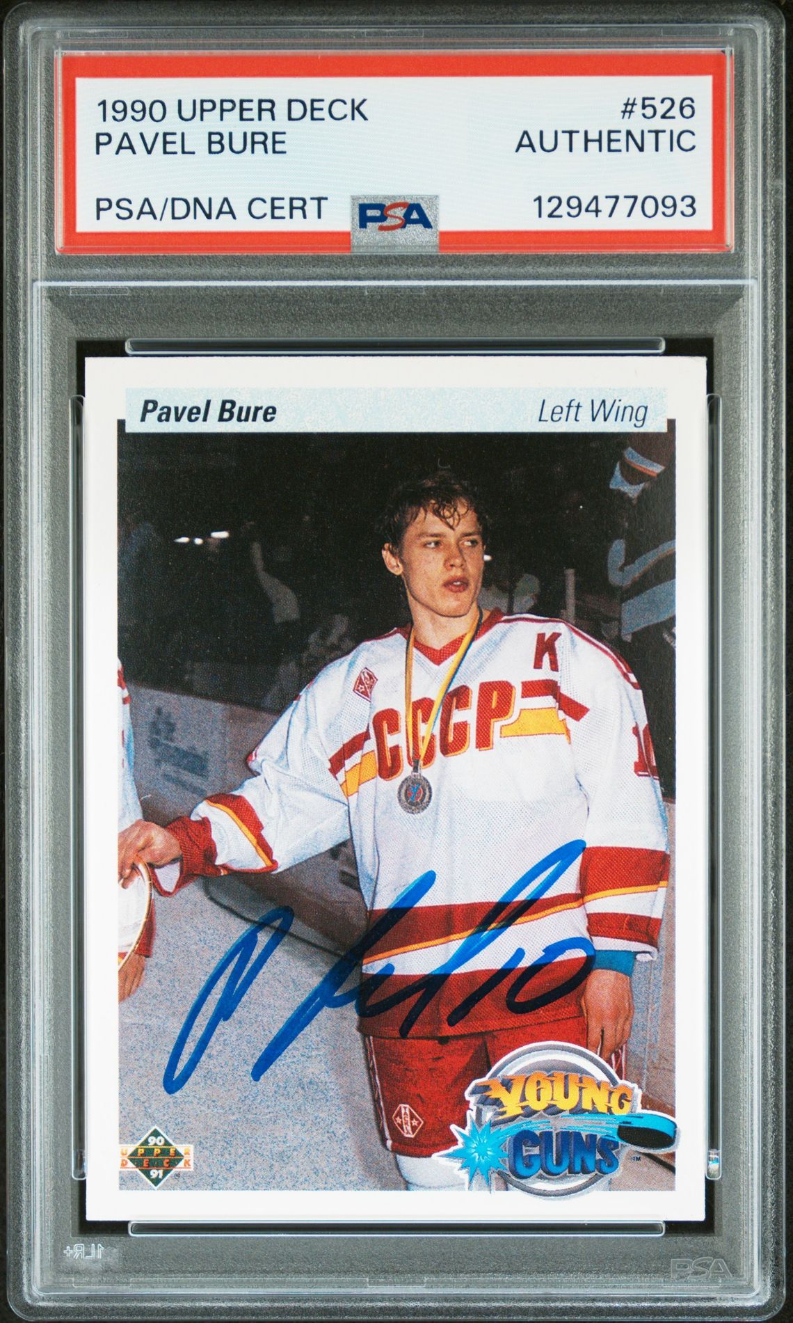 1990 Upper Deck Pavel Bure #526 N0: Authentic front