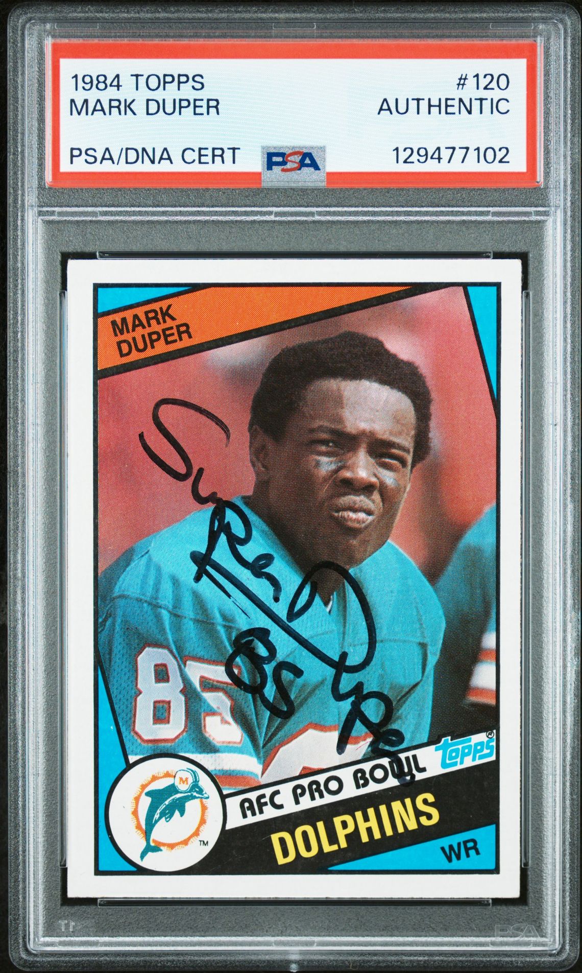 1984 Topps Mark Duper #120 N0: Authentic front