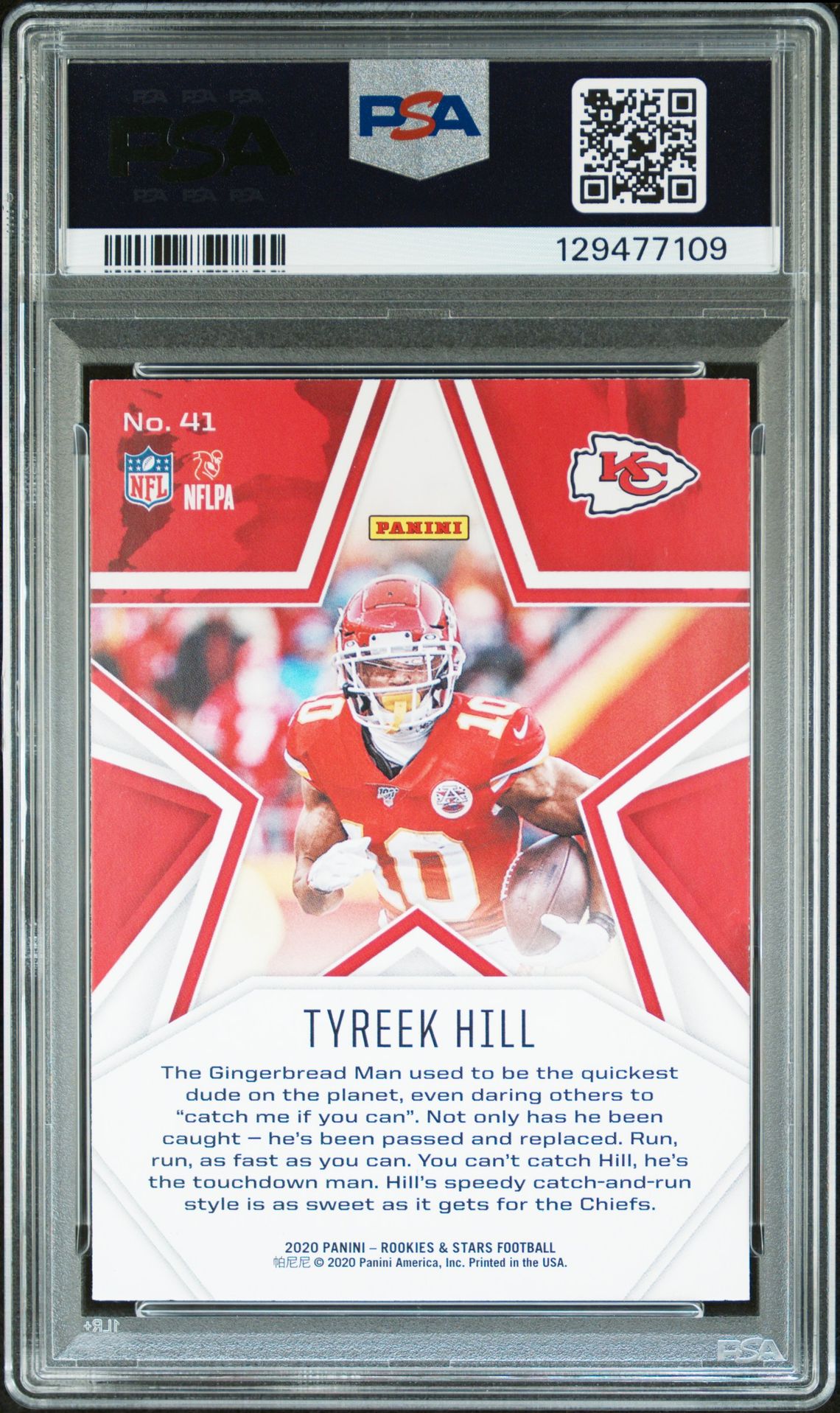 2020 Panini Rookies & Stars Tyreek Hill #41 N0: Authentic back