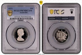 1971 10C PR70DCAM