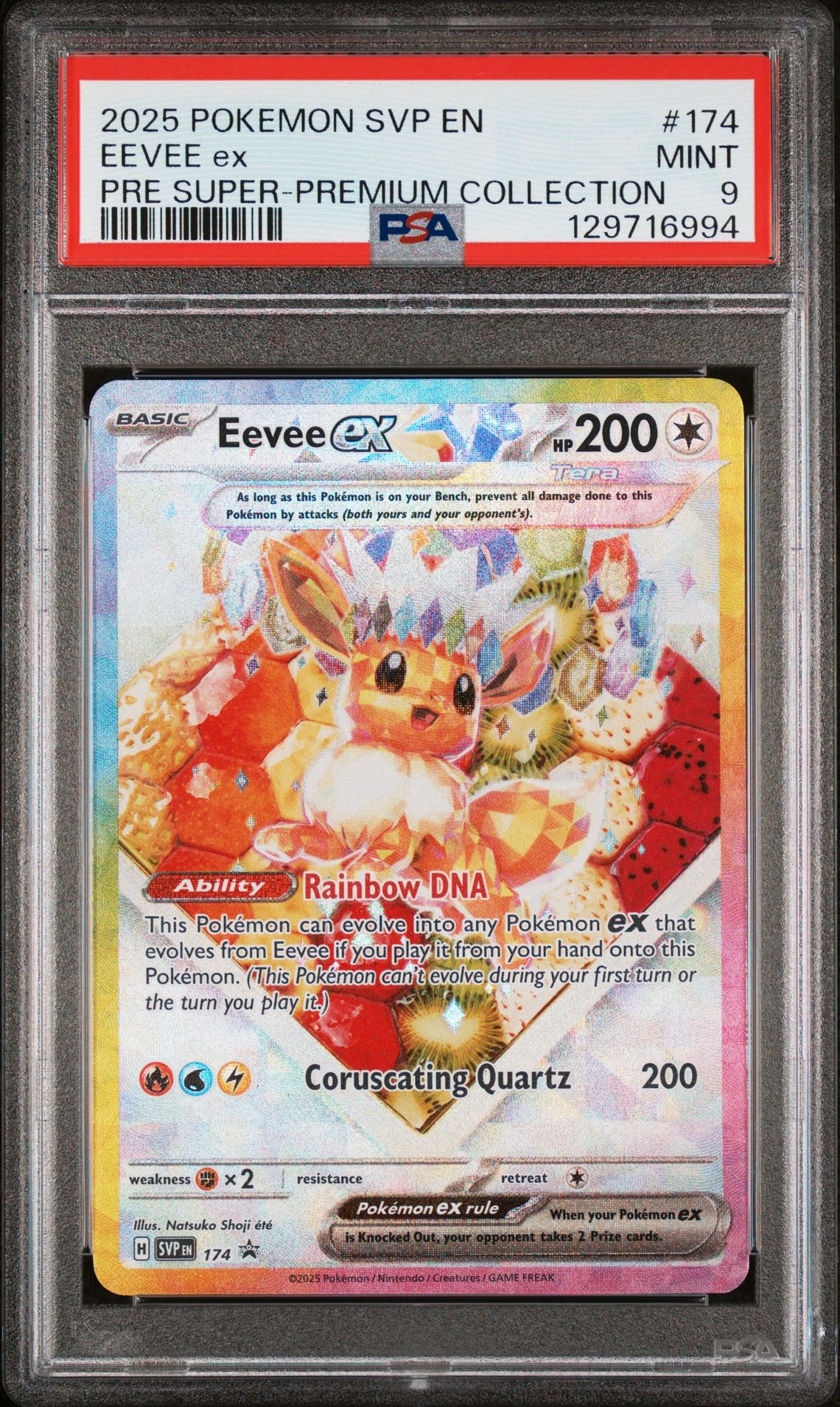 2025 Pokemon Svp En-Sv Black Star Promo Eevee Ex #174 (Pre Super-Premium Collection) Mint 9 front