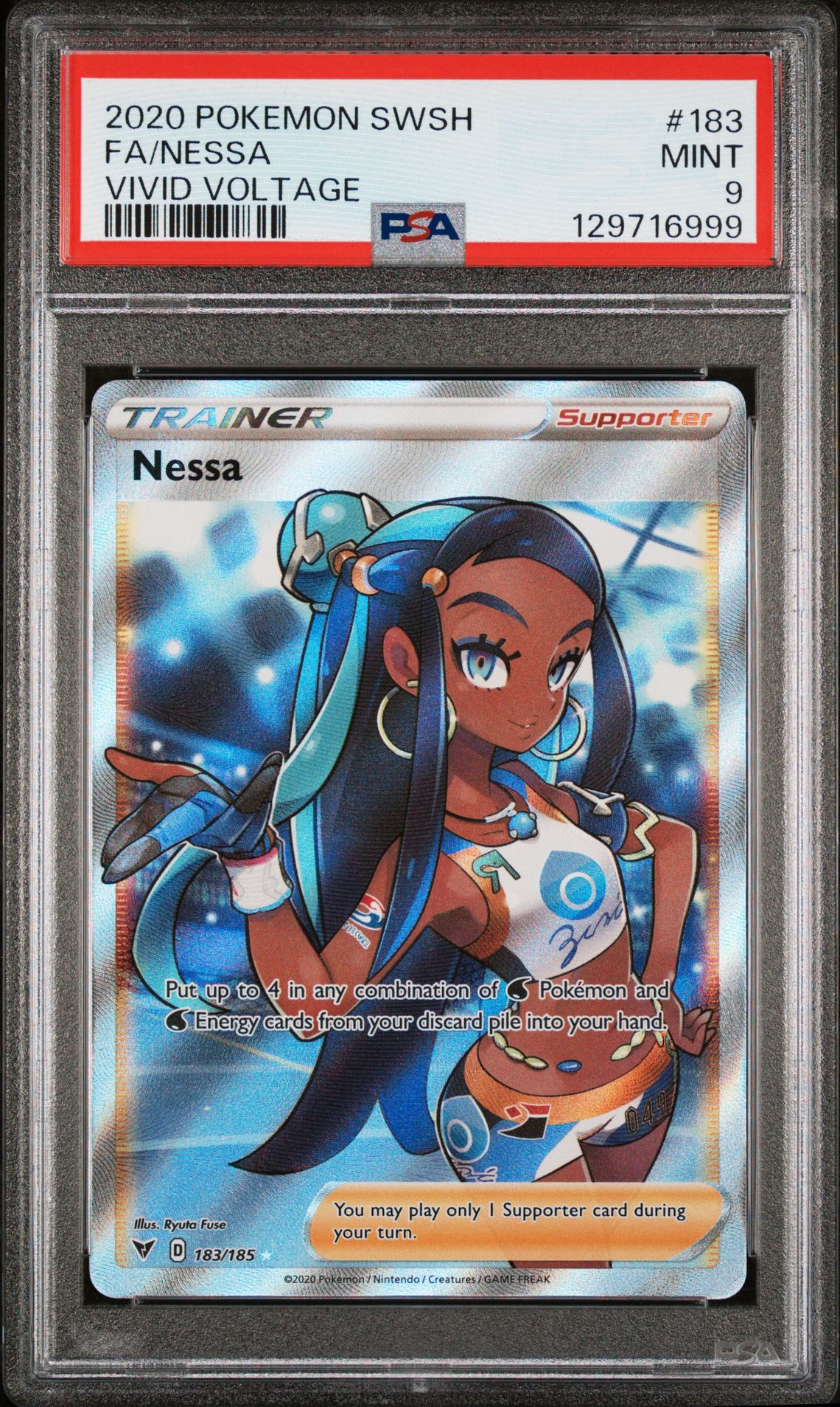 2020 Pokemon Sword & Shield Vivid Voltage Fa/Nessa #183 (Vivid Voltage) Mint 9 front
