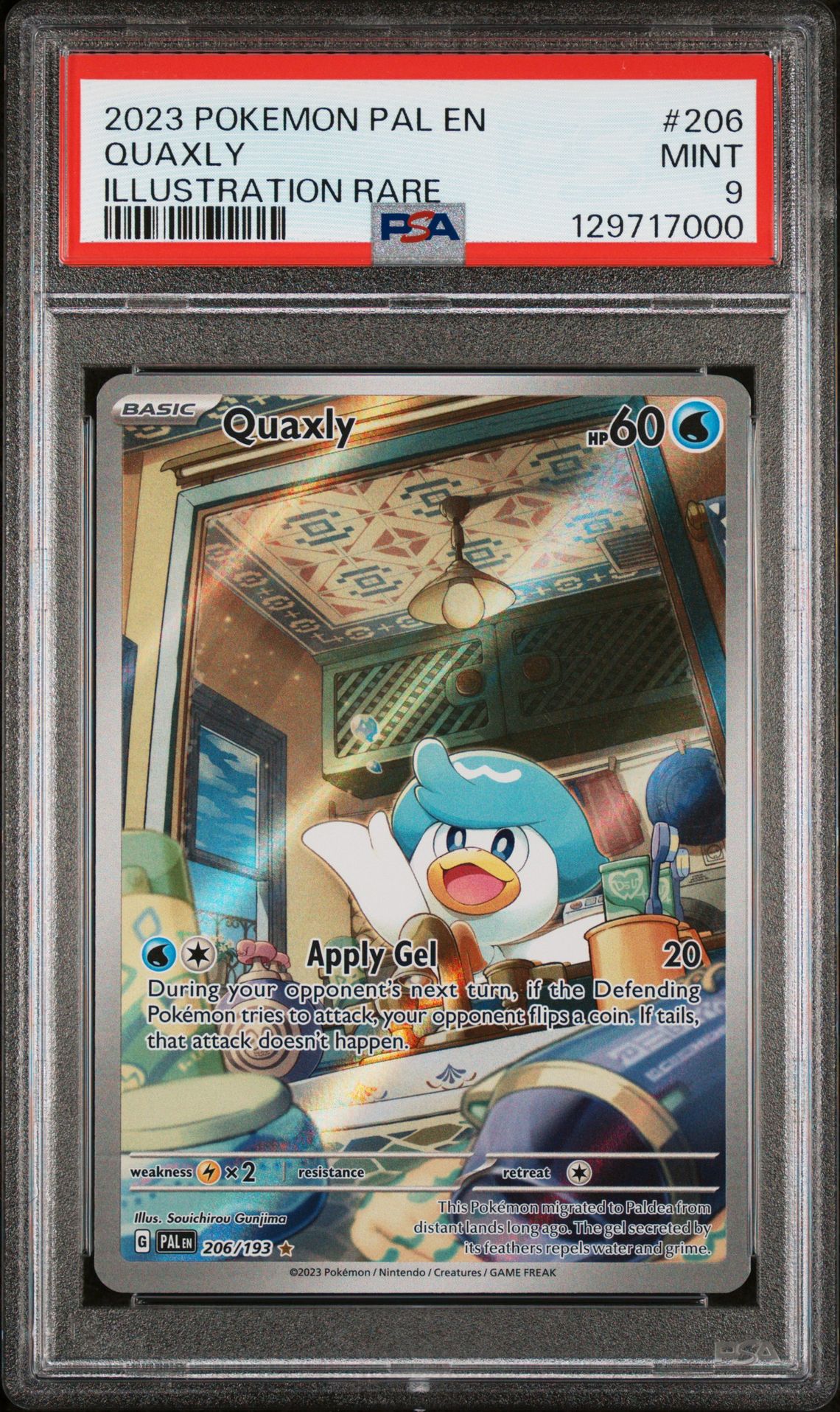 2023 Pokemon Pal En-Paldea Evolved Quaxly #206 (Illustration Rare) Mint 9 front