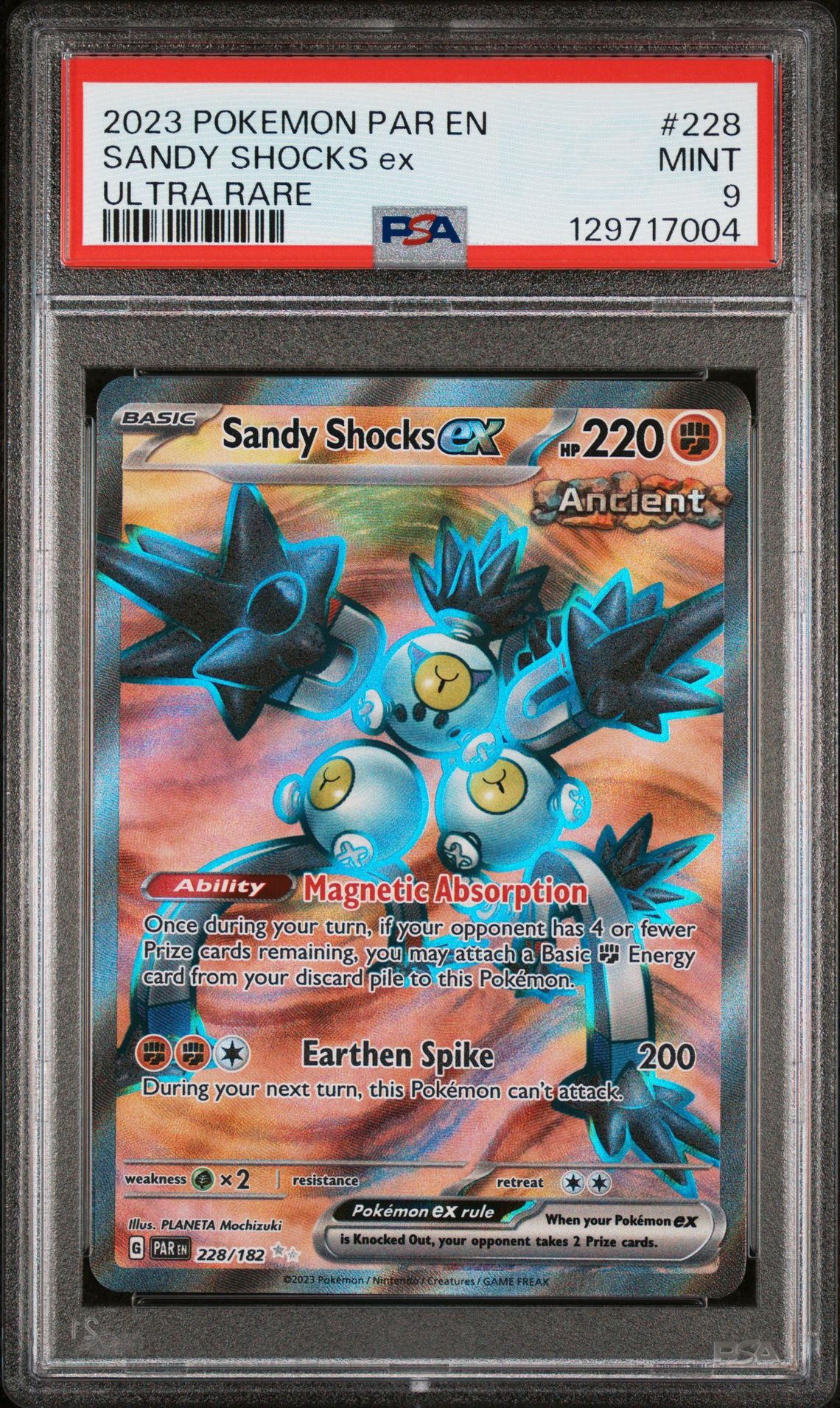 2023 Pokemon Par En-Paradox Rift Sandy Shocks Ex #228 (Ultra Rare) Mint 9 front