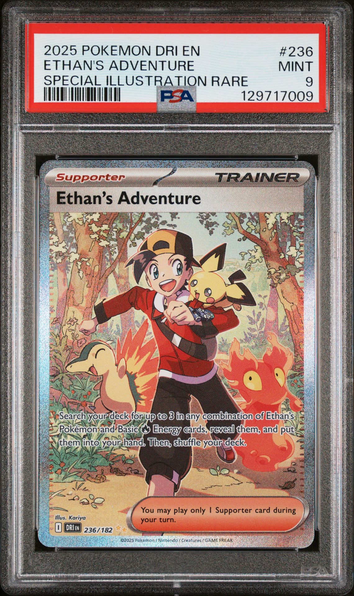 2025 Pokemon Dri En-Destined Rivals Ethan's Adventure #236 (Special Illustration Rare) Mint 9 front