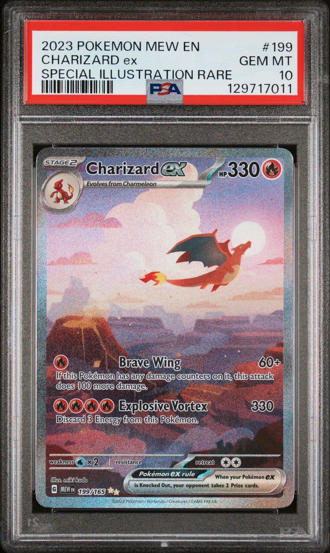 2023 Pokemon Mew En-151 Charizard Ex #199 (Special Illustration Rare) Gem Mt 10 front