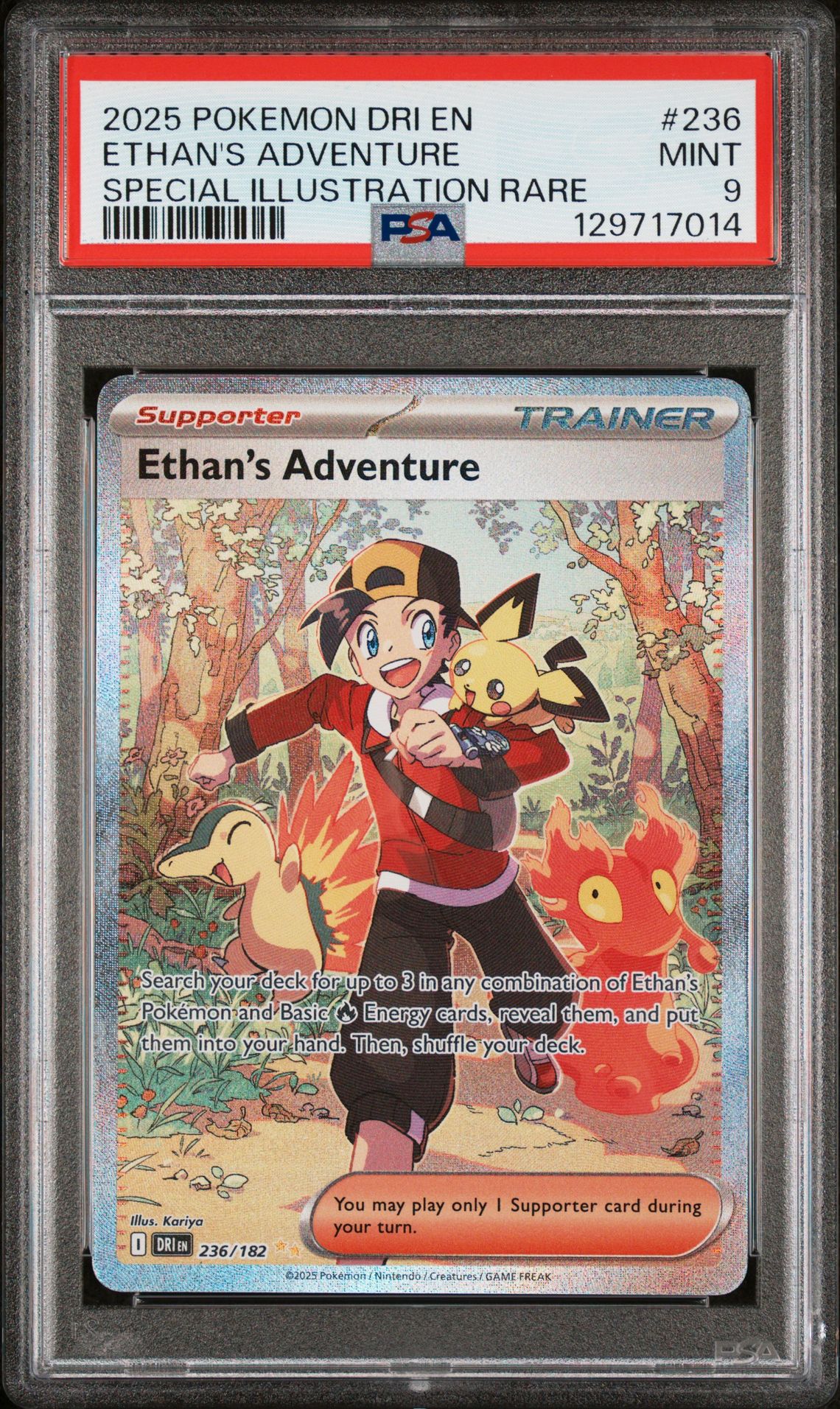 2025 Pokemon Dri En-Destined Rivals Ethan's Adventure #236 (Special Illustration Rare) Mint 9 front