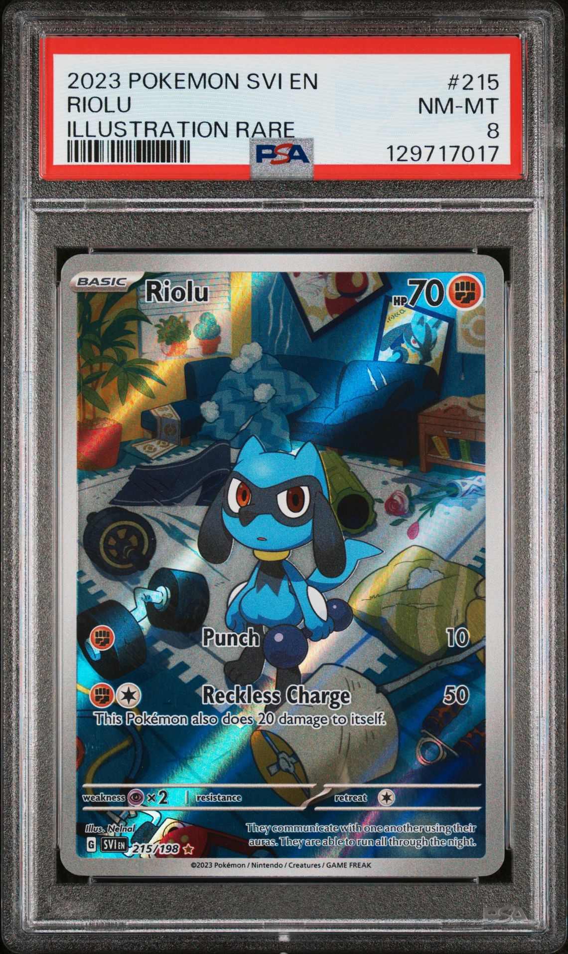 2023 Pokemon Svi En-Scarlet & Violet Riolu #215 (Illustration Rare) Nm-Mt 8 front