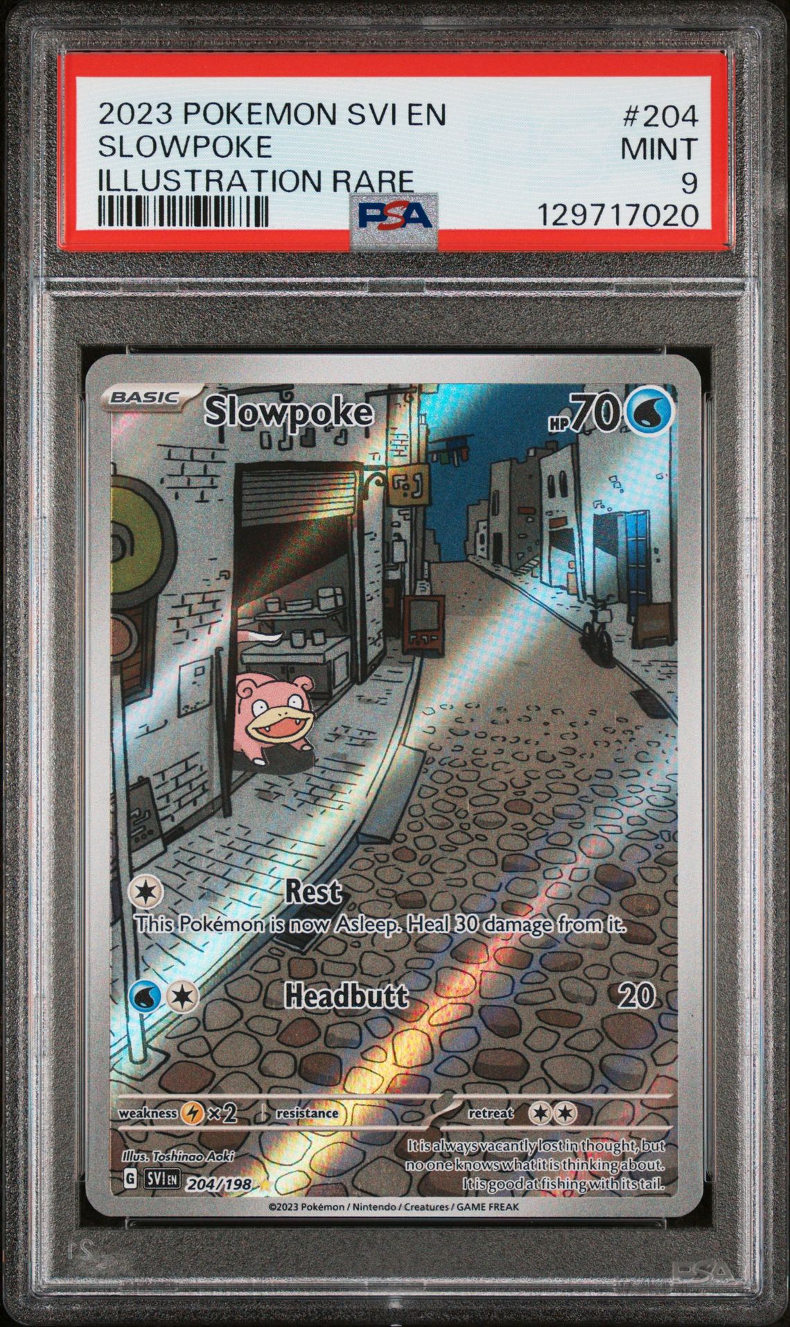 2023 Pokemon Svi En-Scarlet & Violet Slowpoke #204 (Illustration Rare) Mint 9 front