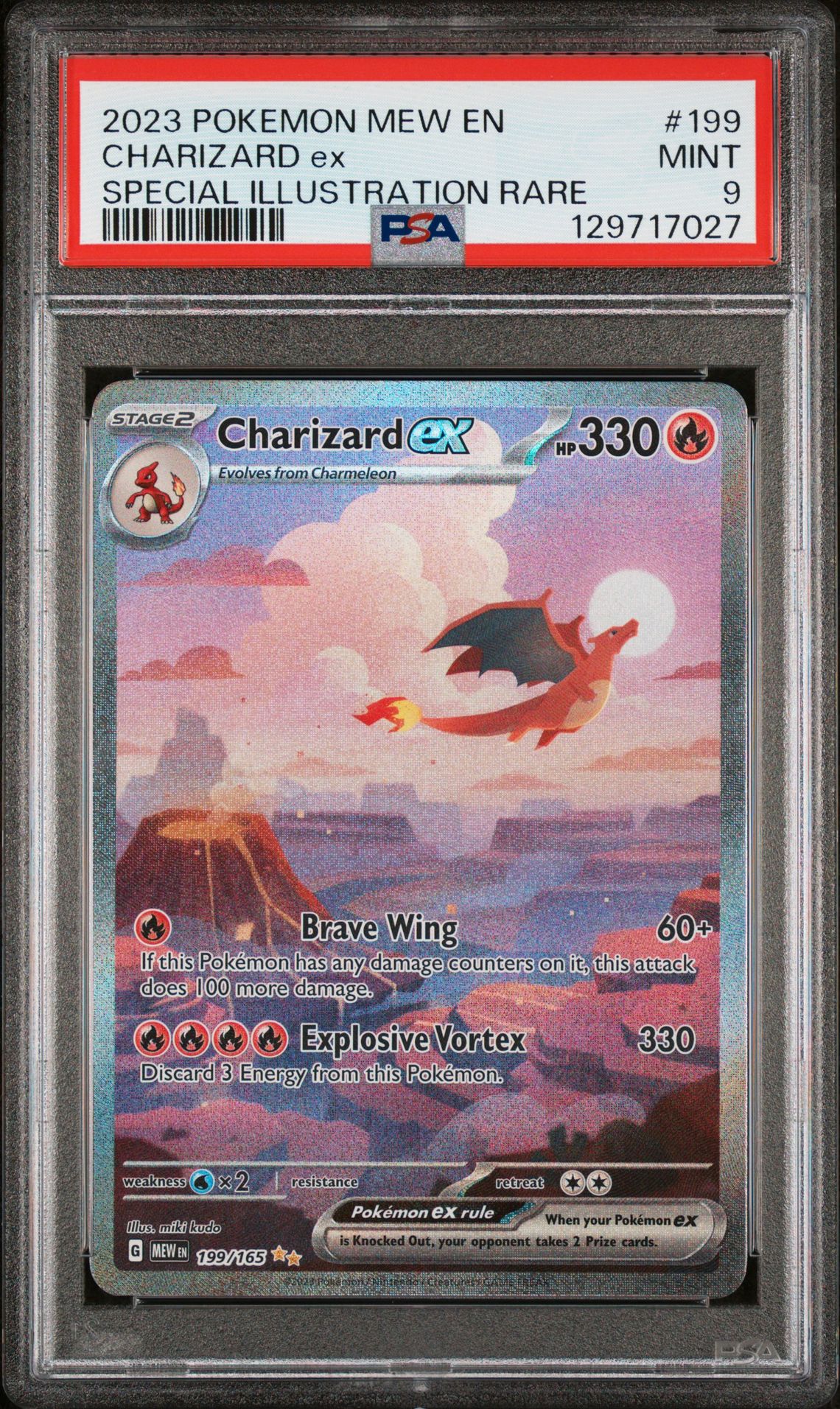 2023 Pokemon Mew En-151 Charizard Ex #199 (Special Illustration Rare) Mint 9 front
