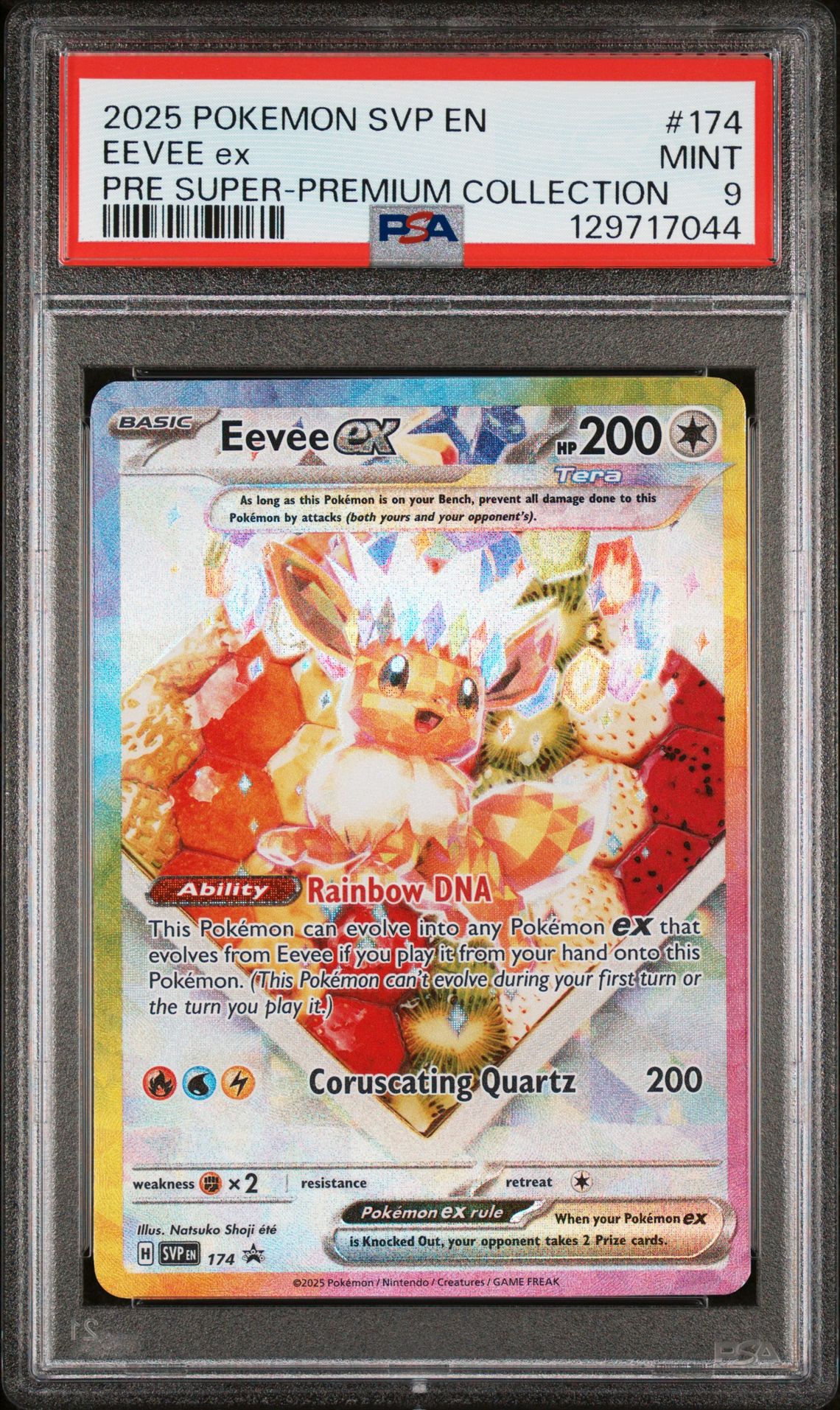 2025 Pokemon Svp En-Sv Black Star Promo Eevee Ex #174 (Pre Super-Premium Collection) Mint 9 front