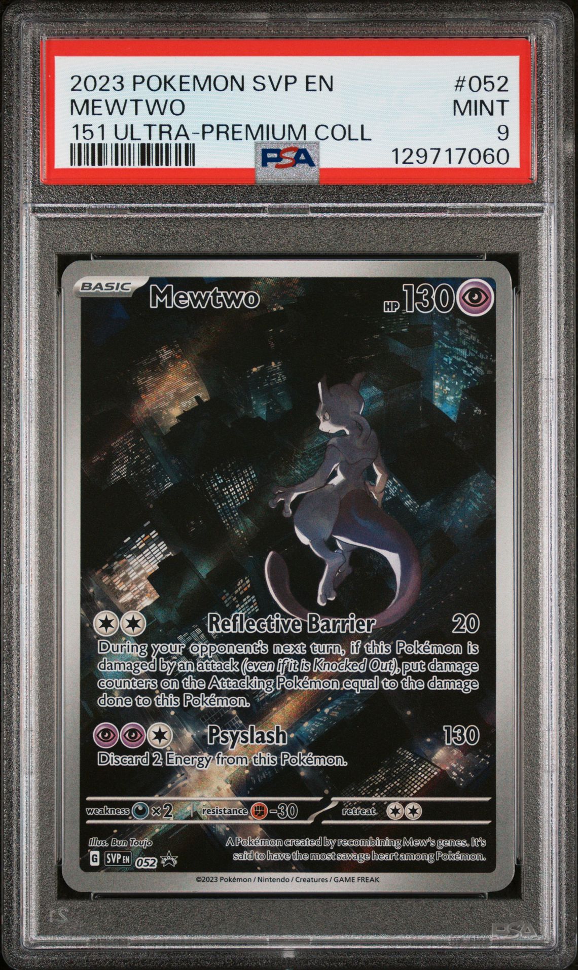 2023 Pokemon Svp En-Sv Black Star Promo Mewtwo #052 (151 Ultra-Premium Coll) Mint 9 front