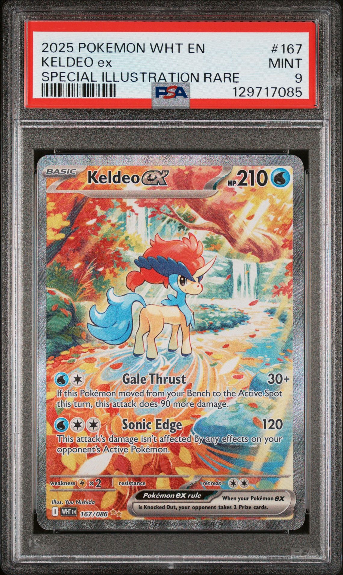 2025 Pokemon Wht En-White Flare Keldeo Ex #167 (Special Illustration Rare) Mint 9 front