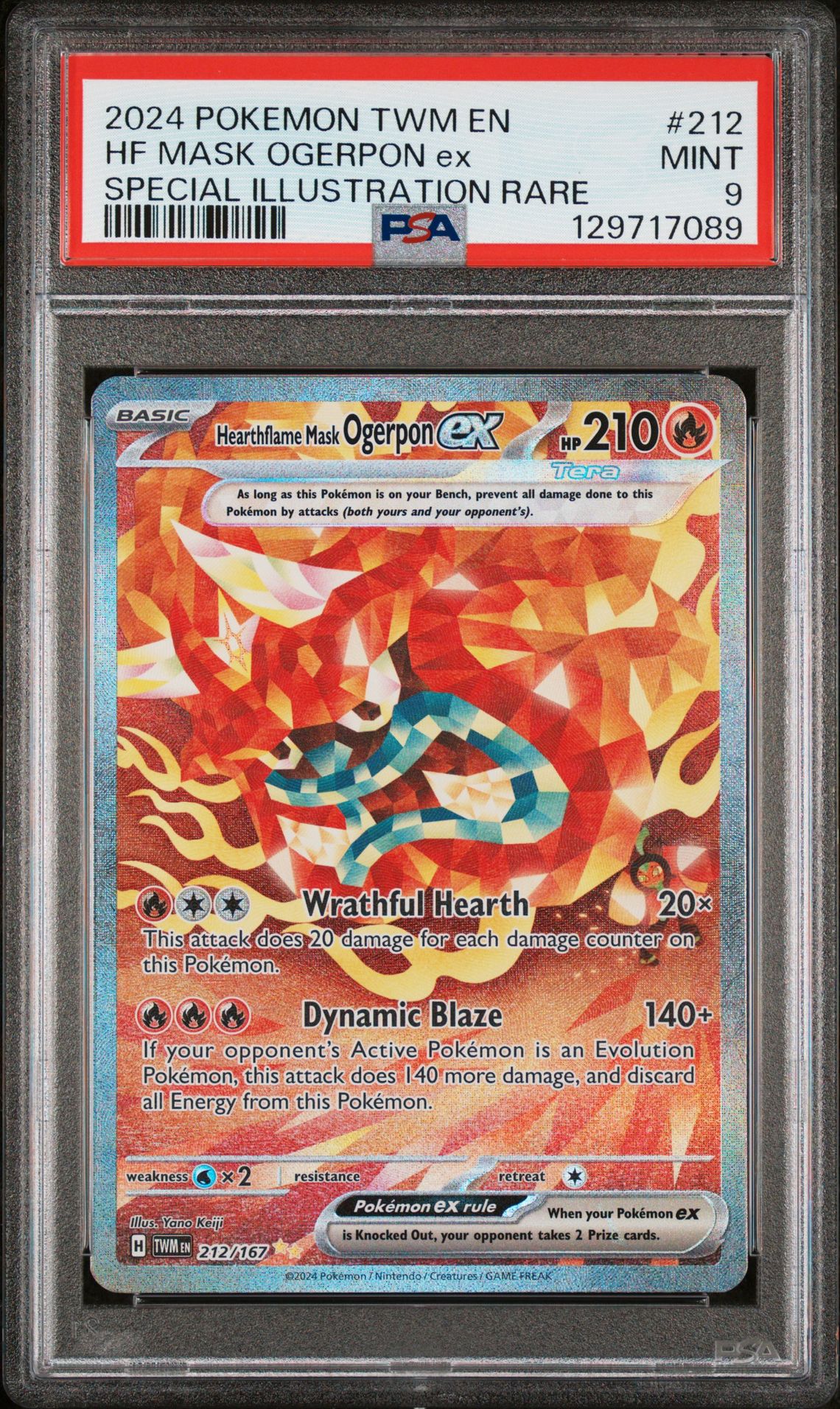 2024 Pokemon Twm En-Twilight Masquerade Hf Mask Ogerpon Ex #212 (Special Illustration Rare) Mint 9 front