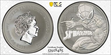 2017 $1 Spider-Man MS70