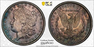 1884-O $1 MS62