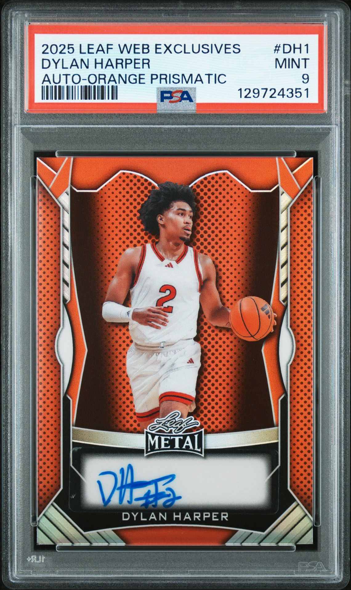 2025 Leaf LEAF WEB EXCLUSIVES AUTO-ORANGE PRISMATIC #DH1 Dylan Harper front