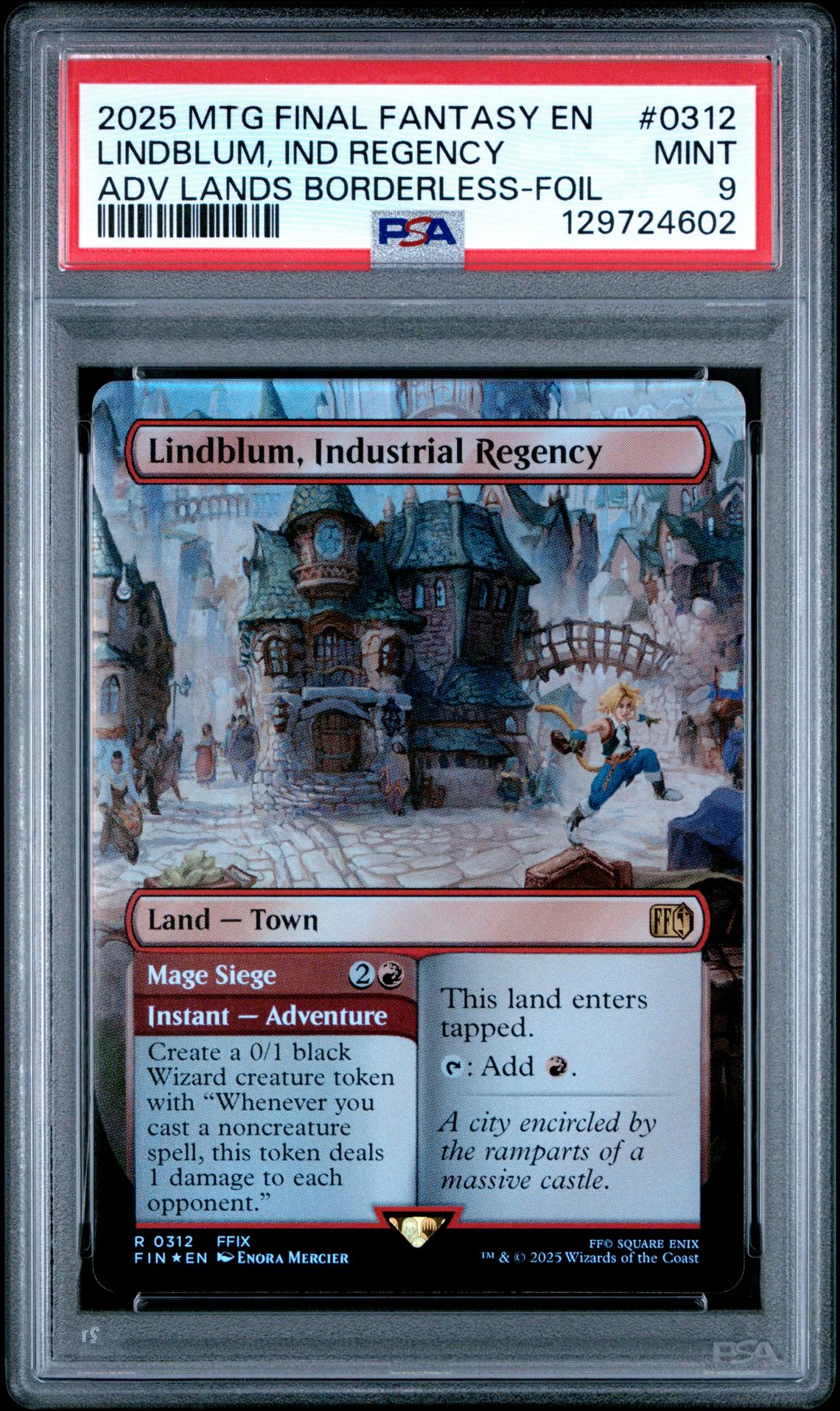 2025 MTG MAGIC THE GATHERING FINAL FANTASY ADV LANDS BORDERLESS-FOIL #0312 Lindblum, Ind Regency front