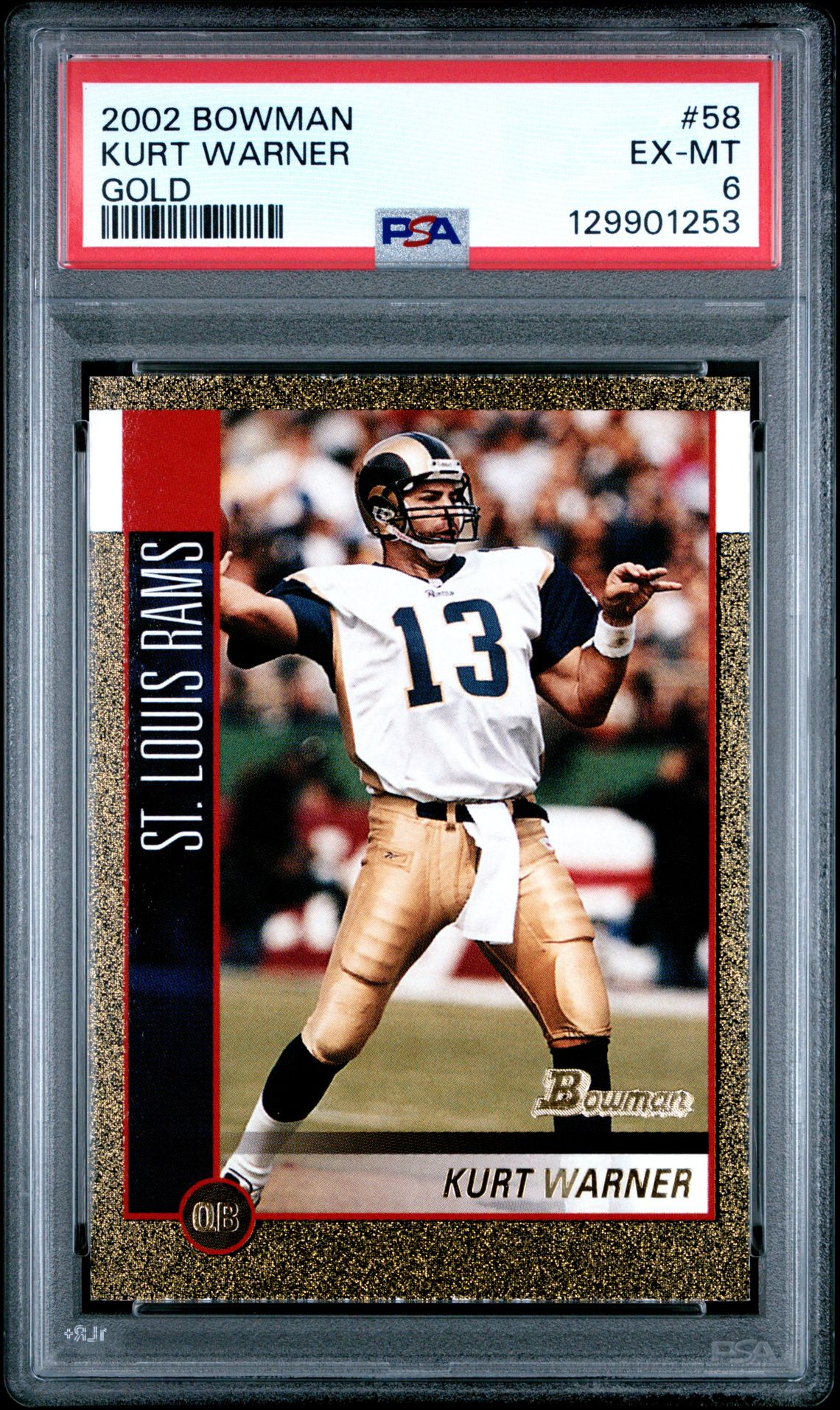 2002 Bowman BOWMAN GOLD #58 Kurt Warner front