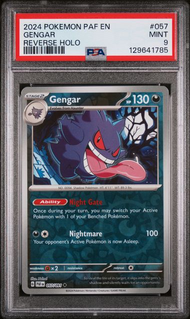 2024 Pokemon Paldean Fates REVERSE HOLO #057 Gengar front