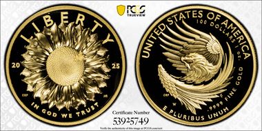 2025-W $100 American Liberty High Relief .9999 Fine First Strike PR70DCAM