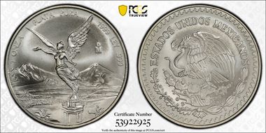 1999-Mo Onza Libertad Ag MS69