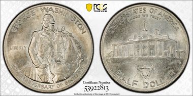 1982-D 50C Washington MS62