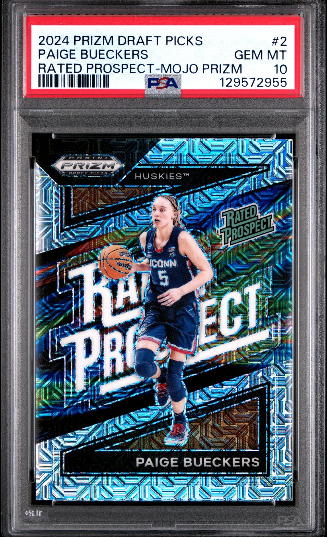 2024 Panini PANINI PRIZM DRAFT PICKS RATED PROSPECT MOJO PRIZM #2 Paige Bueckers front