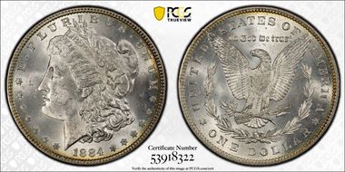 1884 $1 MS64